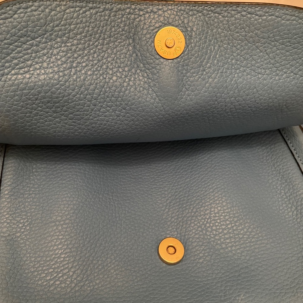Annabel Ingall Sky Blue Crossbody Bag with Gold Accents - Picture 13 of 16